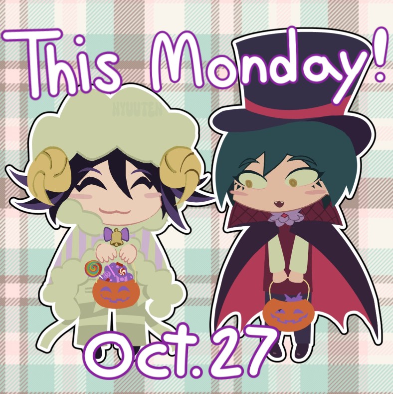 The start date is fast approaching!  We hope to see your participation in our Halloween prompts!

Art commed from @/Nyuuten🎃