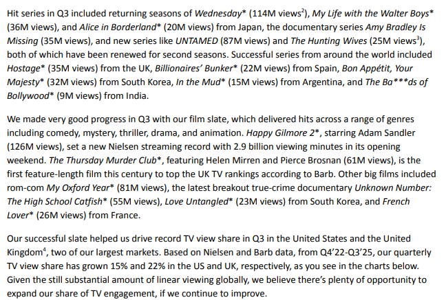 cashedflow9's tweet image. Anybody else going through the $NFLX earnings and thinking how shitty their content is? Look at these titles - all slop entertainment.

They need $WBD's hits and IP portfolio more badly than I thought...