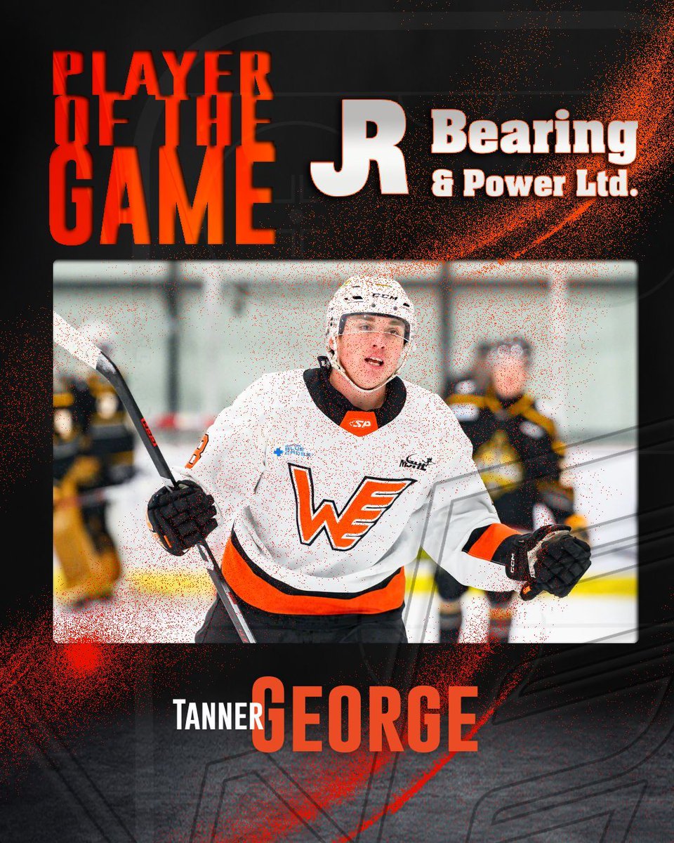 Our @J_R_Bearing player of the game 🥁 🥁 

Tanner George!!!

G:2🚨 🚨 
A:1🍎 

#GoFlyersGo #OrangeAndBlack