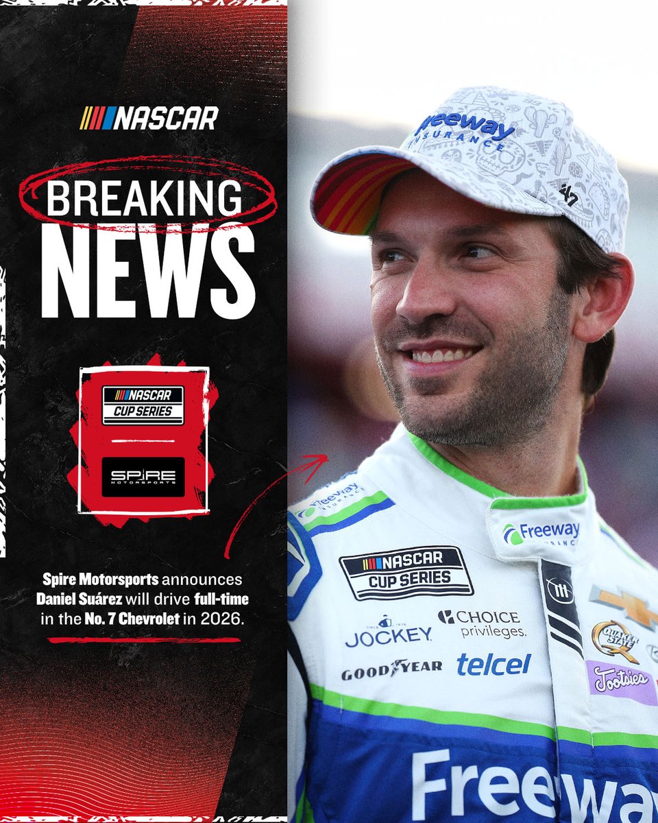 Welcome to your new home, amigo!

<a href="/Daniel_SuarezG/">Daniel Suárez</a> will drive the No. 7 full-time for <a href="/SpireMotorsport/">Spire Motorsports</a> in 2026.