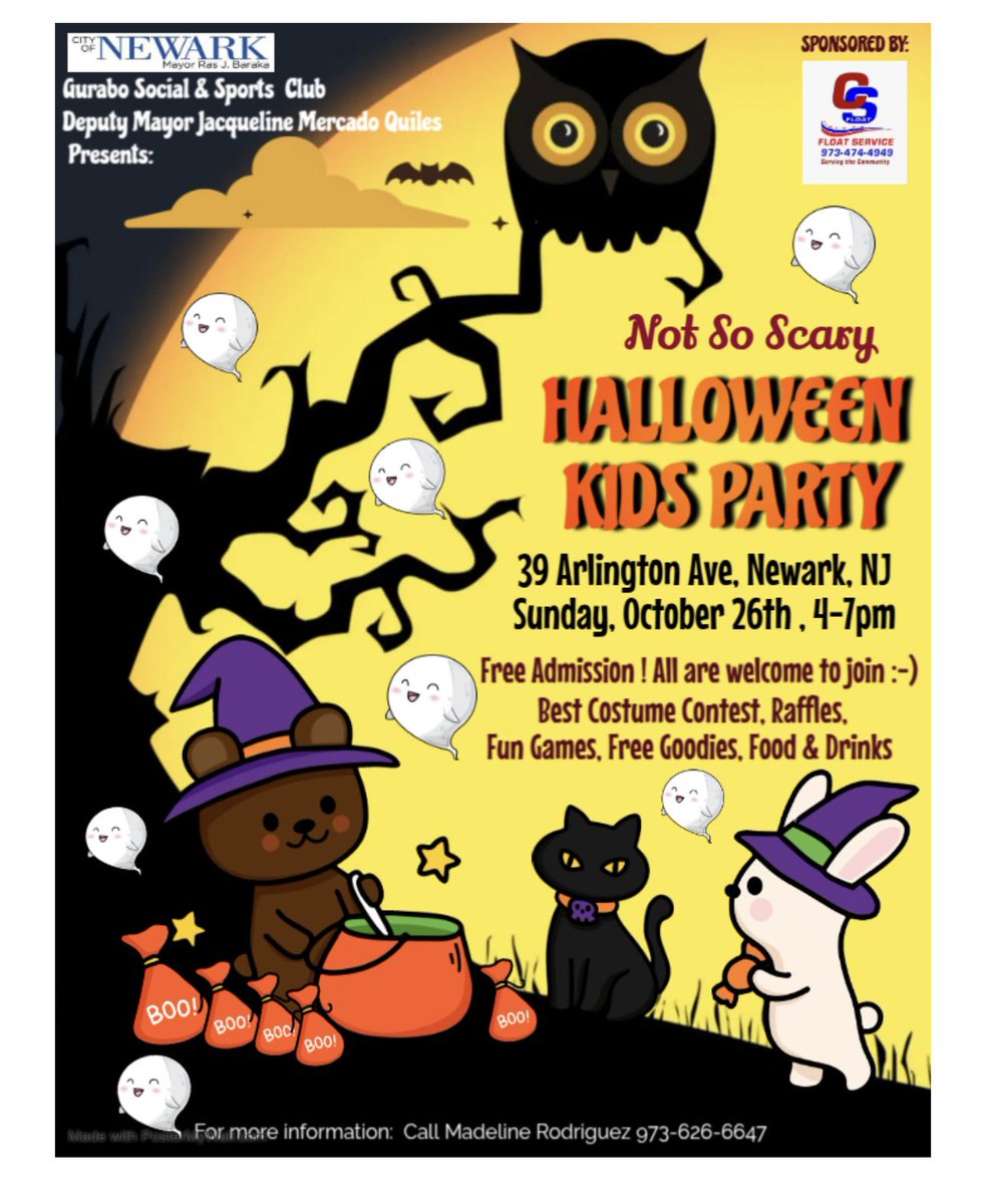 Join us <a href="/CityofNewarkNJ/">City of Newark</a> Mayor <a href="/rasjbaraka/">Ras J. Baraka</a> Halloween Kids Party!