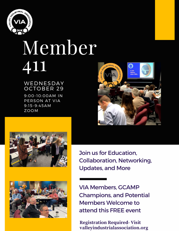 All are invited to join our Member 411 next Wednesday, October 29th!

We love our Member 411s for the networking and quick informational updates they provide.  Plus, a cup of coffee and a sweet treat?  Need we say more? ☕

Register here: web.viaassn.org/atlas/events/9…