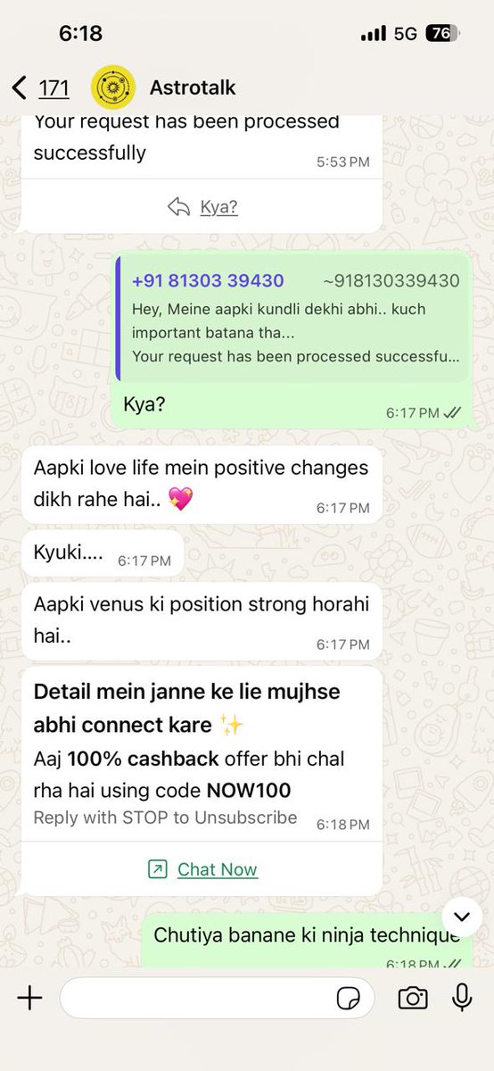 utkarshbais15's tweet photo. Dear @AstrotalkApp plz stop this scam you are spreading on watsapp ... You are totally failed ... Your astrologers are absolutely useless they don't know a single thing of astrology they just making fool of people nd making money per minute... #astroloji #astrology https://t.co/sxndnehEQ4