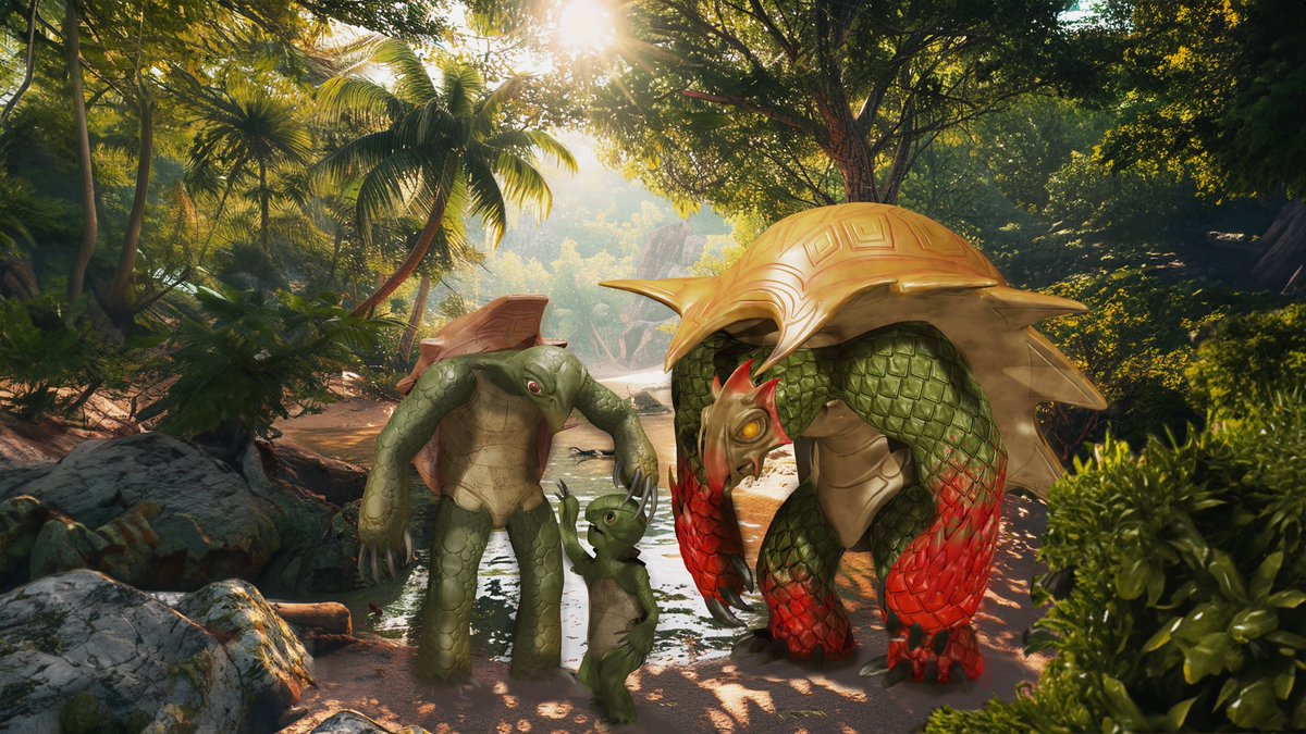 From Snaplet to Shellshock to Turtank, evolution charged with power. ⚡🐢

These Spark Sprites of Los Solaris harness electricity itself, growing stronger and more dangerous with each stage. Their energy lights up the desert and dominates the battlefield. 🔥🌍