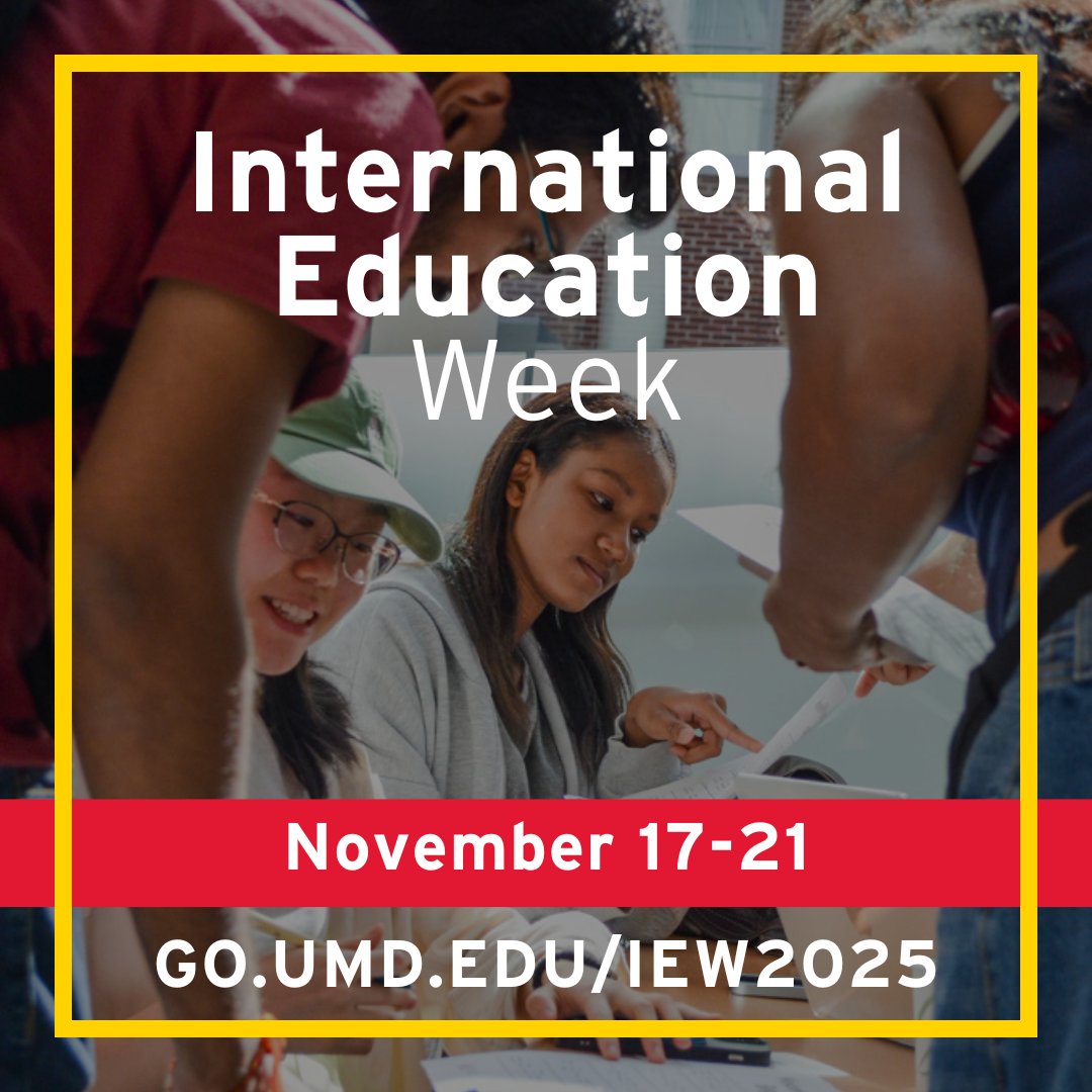 Today’s challenges demand tomorrow’s global leaders. 

This #IEW2025 (Nov. 17–21), join us as we celebrate how international education at <a href="/UofMaryland/">Univ. of Maryland</a> empowers Terps to think globally and act fearlessly.

Learn more → go.umd.edu/IEW2025
#FearlesslyGlobal #GlobalTerps