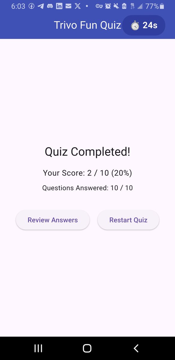 TonyeWaribo's tweet image. I'm thrilled to share my latest project - a Quiz App built with Flutter! This project has not only enhanced my mobile development skills but also taught me valuable lessons @hnginternship #Flutter #MobileDevelopment #HNGInternship #LearningJourney