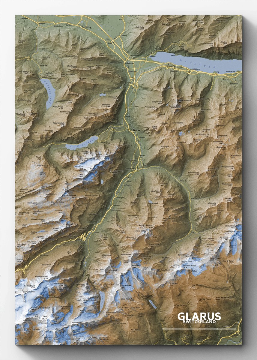 verygoodmaps's tweet image. Map of Glarus, Switzerland. 

#Switzerland #Alps #Cartography