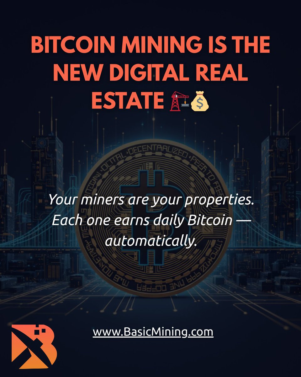 BasicMining's tweet image. 💡 Owning miners is like owning digital real estate.
Each machine works 24/7 — generating Bitcoin, securing the network, and building your financial foundation brick by brick. 🧱⚡️

Start owning your share of the Bitcoin network today.
 📞 623-336-9099
 🌐 BasicMining.com…