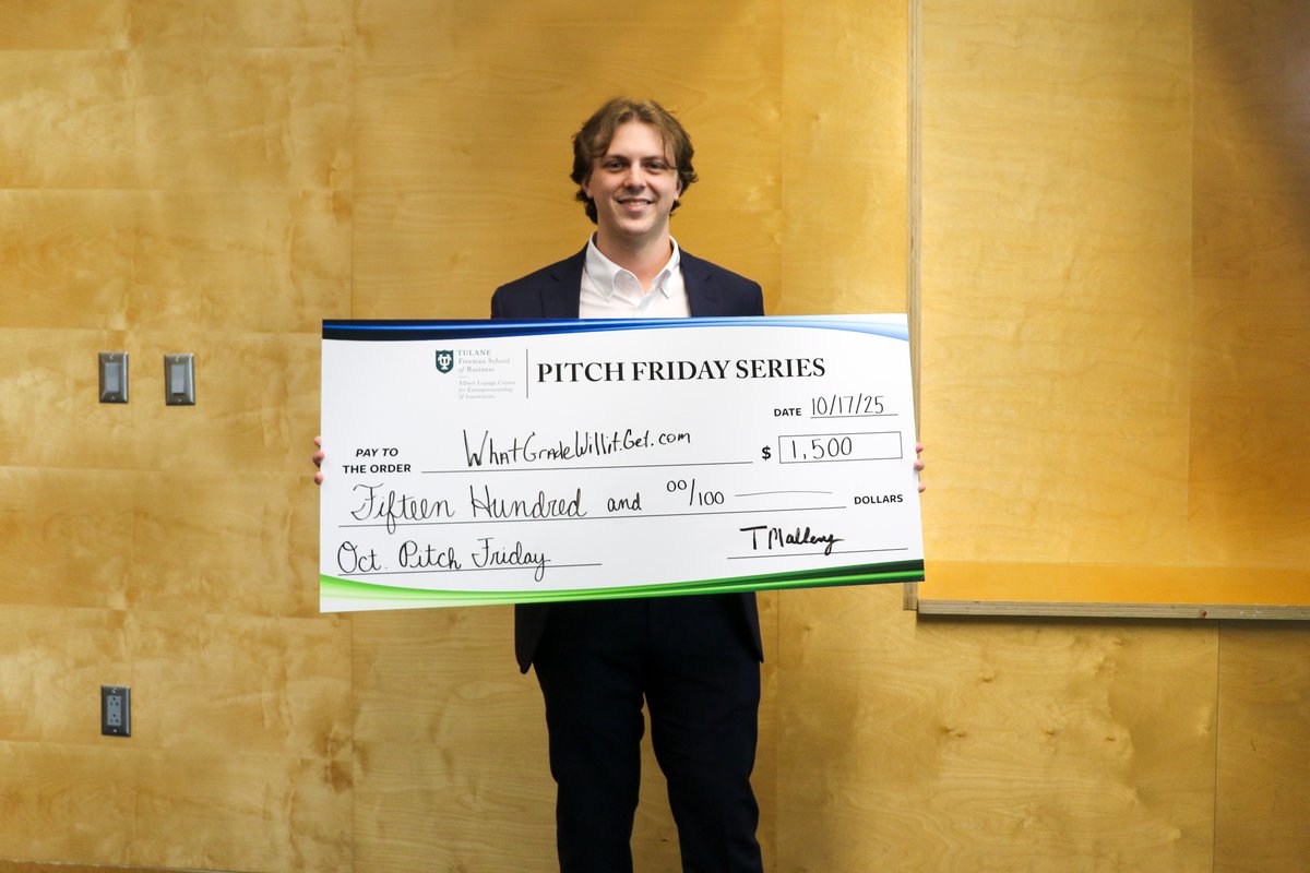 🏆 We have a Pitch Friday winner! Whatgradewillitget.com won $1,500 from the Lepage Center for their startup! Want to be next? Stay tuned for November's Pitch Friday applications! Learn more here ➡️ bit.ly/4f4Iwwu