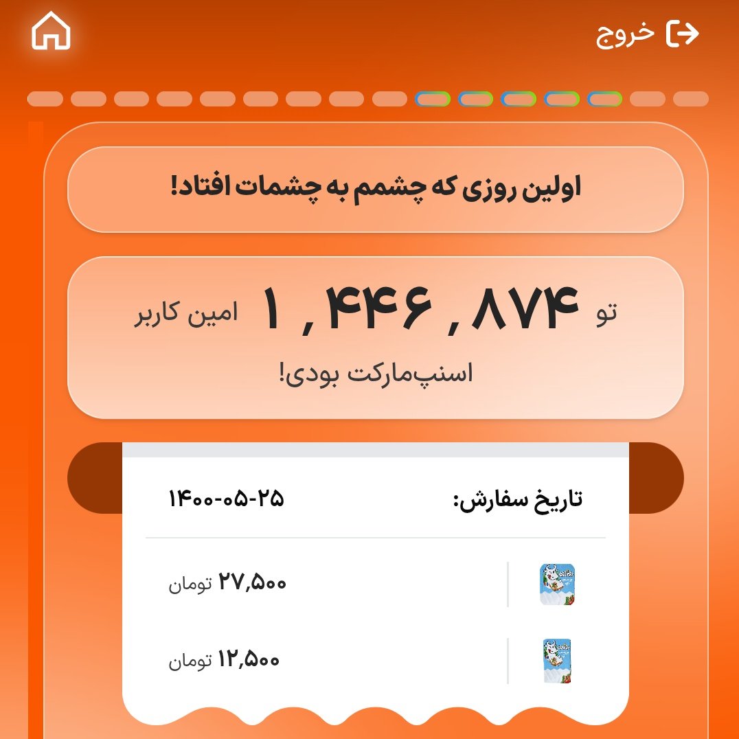 ایکاش اینو نشونم نمیدادی @snappmarket
همون پنیر ۲۷ تومنی ۴ سال پیش رو دو روز پیش ۱۴۰ تومن گرفتم :))
افسردگی گرفتم...