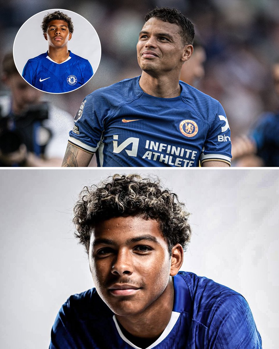 ESPNFC's tweet image. Chelsea have registered 33 academy players for their Champions League group stage clash against Ajax on Wednesday.
One of them on that list is Thiago Silva's son Isago Silva who is just 16 years old 👏
The Silva family line is here 🇧🇷 🌟