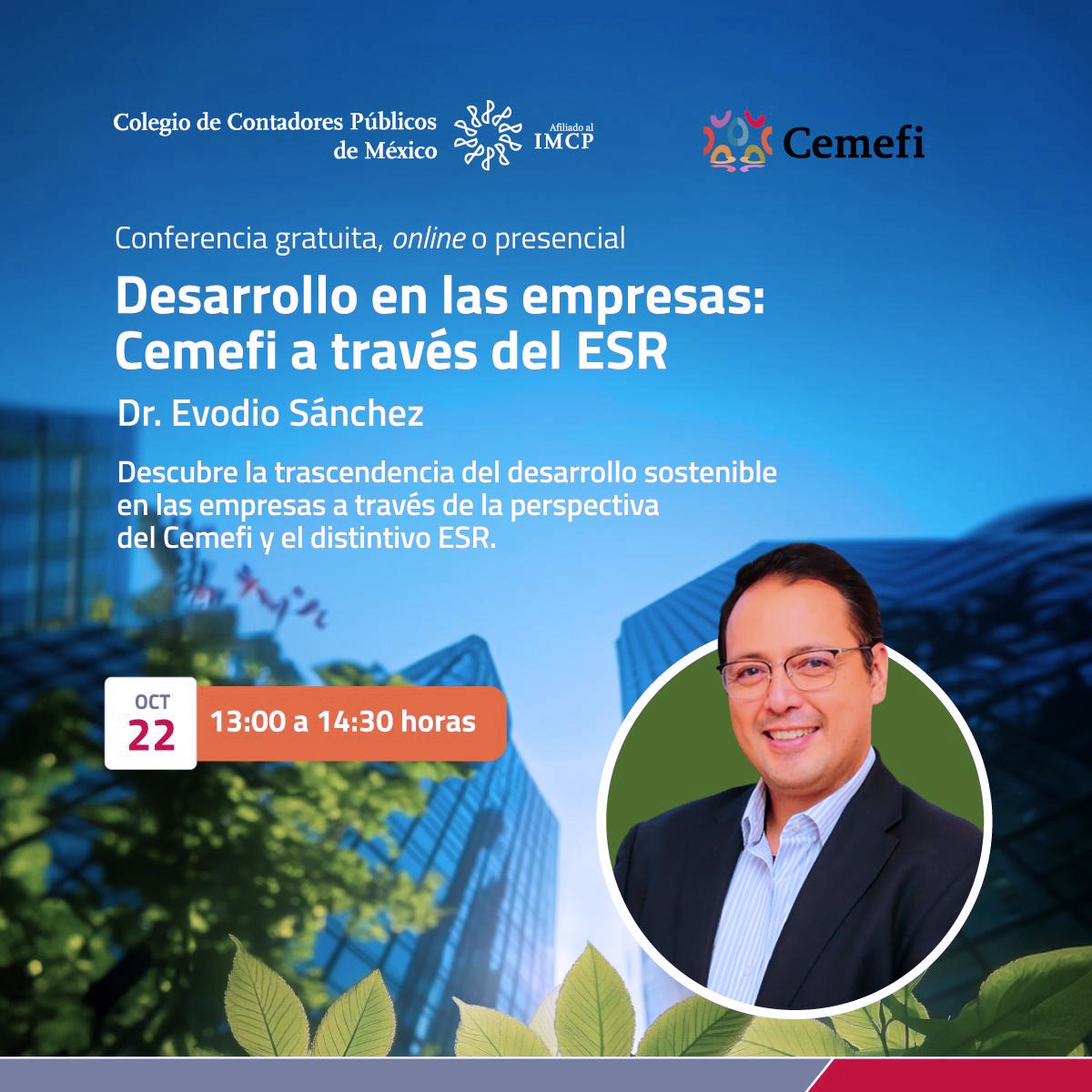 Cemefi Responsabilidad Social Empresarial (@cemefi_rse) on Twitter photo 🙌 #Hoy descubre cómo las empresas pueden fortalecer su compromiso social y sostenibilidad a través del #DistintivoESR®.
🚀Inscríbete al curso gratuito del <a href="/colegiocpmexico/">Colegio de Contadores Públicos de México</a> que impartirá Evodio Sánchez de #Cemefi.
🗓️ 22 de octubre |⏰13:00 h
👉 ow.ly/6hxb50WUFaw 🙌 #Hoy descubre cómo las empresas pueden fortalecer su compromiso social y sostenibilidad a través del #DistintivoESR®.
🚀Inscríbete al curso gratuito del <a href="/colegiocpmexico/">Colegio de Contadores Públicos de México</a> que impartirá Evodio Sánchez de #Cemefi.
🗓️ 22 de octubre |⏰13:00 h
👉 ow.ly/6hxb50WUFaw