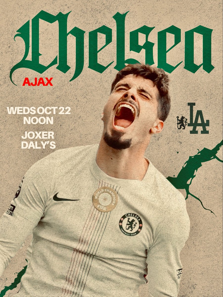 UCL action is back!

Join us this Wednesday at Jox as we take on a familiar foe as our UCL campaign continues 🍻

⚽️: Ajax
📆: Weds Oct 22
⏰: Noon
📺: Paramount +
🍻: <a href="/joxerdalysLA/">Joxer Daly's</a>