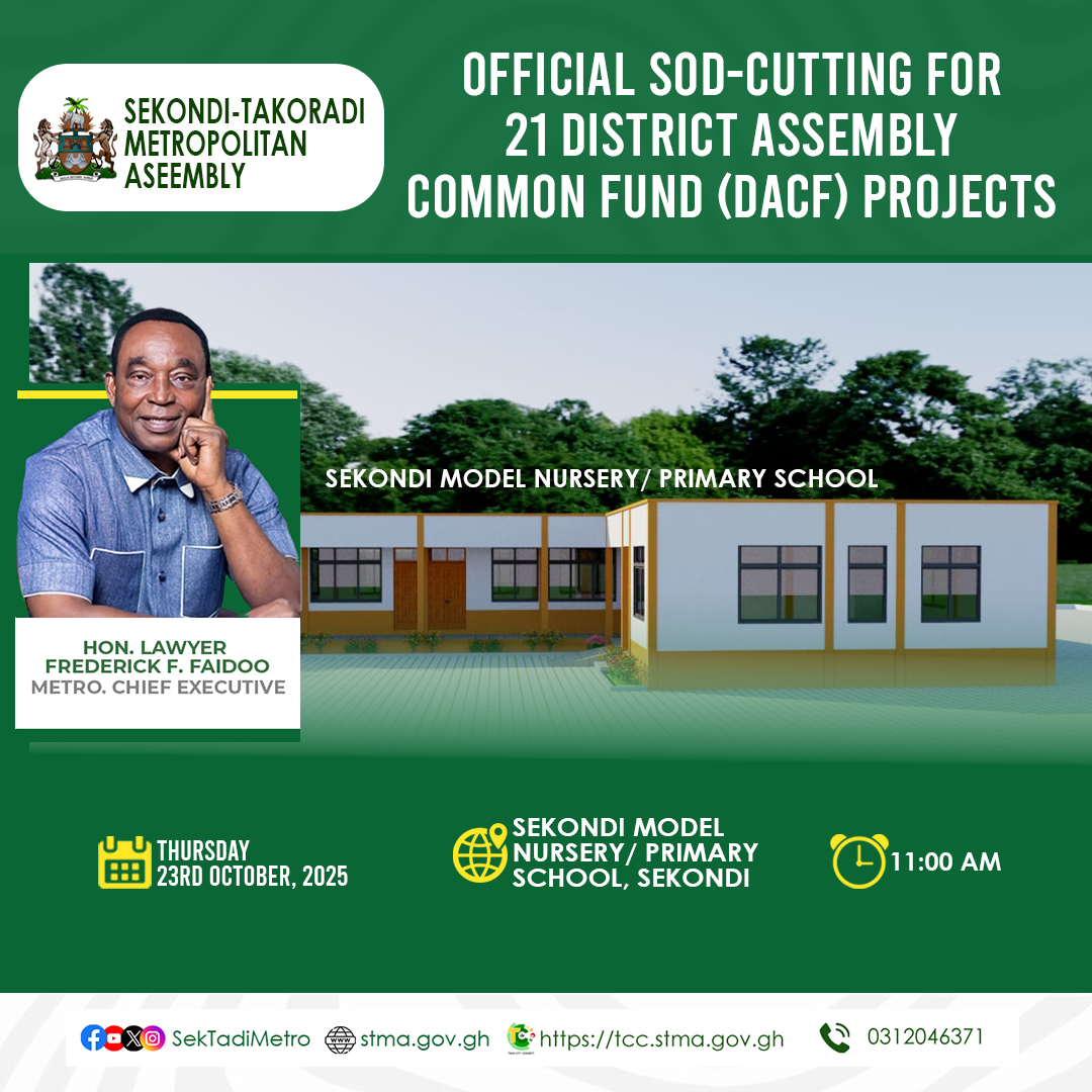 📷 STMA Breaks Ground for 21 DACF Projects — Empowering Communities Through Development! #sekondi #sekonditakoradimetropolitanassembly #stma #DACF