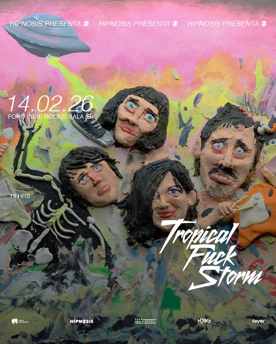 Hipnosis (@hipnosismx) on Twitter photo ¡Olvida las flores! 💔 El 14 de febrero lo celebramos con el caos de Tropical Fuck Storm en el Foro Indie Rocks!
Su sonido es una mezcla explosiva de art punk, noise rock y letras ácidas. El cuarteto australiano presenta su más reciente álbum, Fairyland Codex. ¡Olvida las flores! 💔 El 14 de febrero lo celebramos con el caos de Tropical Fuck Storm en el Foro Indie Rocks!
Su sonido es una mezcla explosiva de art punk, noise rock y letras ácidas. El cuarteto australiano presenta su más reciente álbum, Fairyland Codex.