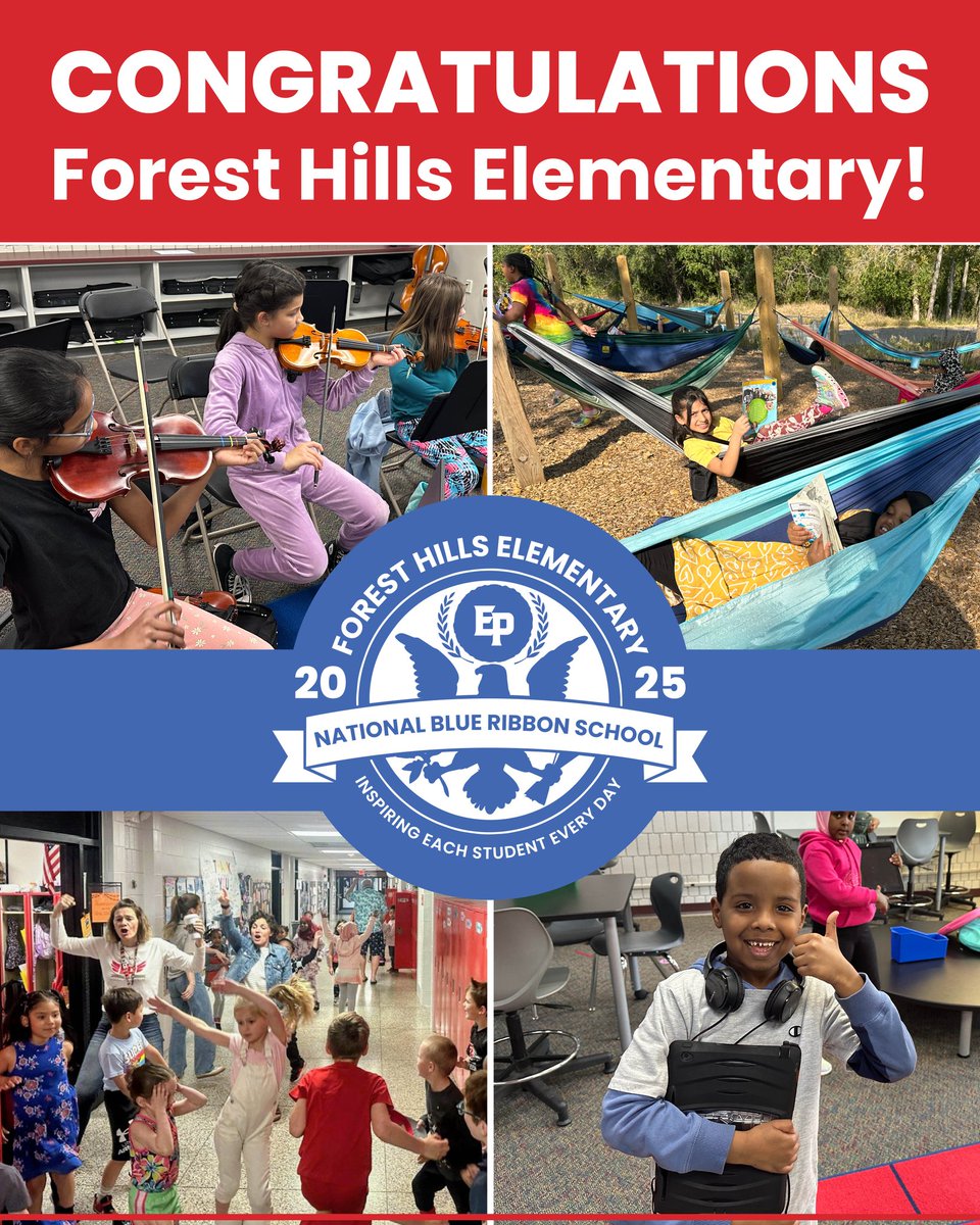 We are so proud of our students and staff... Congratulations to Forest Hills!