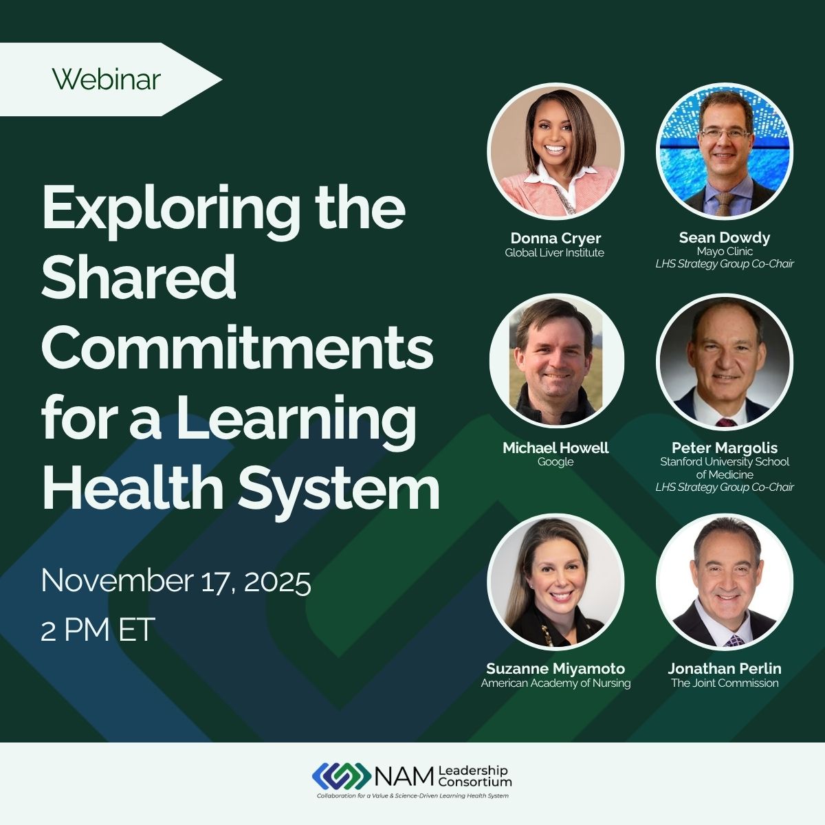 theNAMedicine's tweet image. Join us on 11/17 as we explore the Shared Commitments for a Learning Health System. Health leaders will discuss their experiences advancing a culture of continuous learning &amp;amp; how the Commitments can promote common ground in health &amp;amp; health care.

Register: nam.edu/event/explorin…