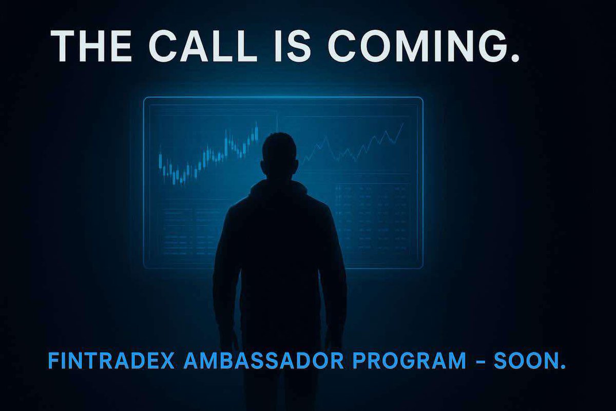 FintraDex's tweet image. The Fintradex Ambassador Program is launching soon! 🚀

Built for creators, traders &amp;amp; community builders who want to grow with Fintradex  and get rewarded for it.

💠 The program runs in 3 seasons, each with new missions, rewards &amp;amp; milestones.

🎯 Complete daily, weekly &amp;amp; monthly…