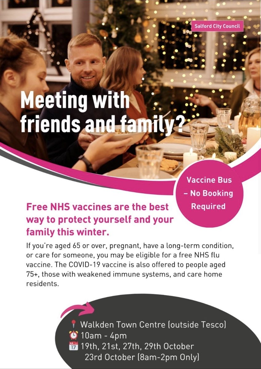 Upcoming community events, Parr fold park  this Saturday <a href="/ParrFoldFriends/">Friends of Parr Fold Park</a> , Halloween at the Pavillion LittleHulton (3oth oct) @CommUnity and Vaccination bus <a href="/SalfordCouncil/">Salford City Council</a>
#Tescowalkdencommunity