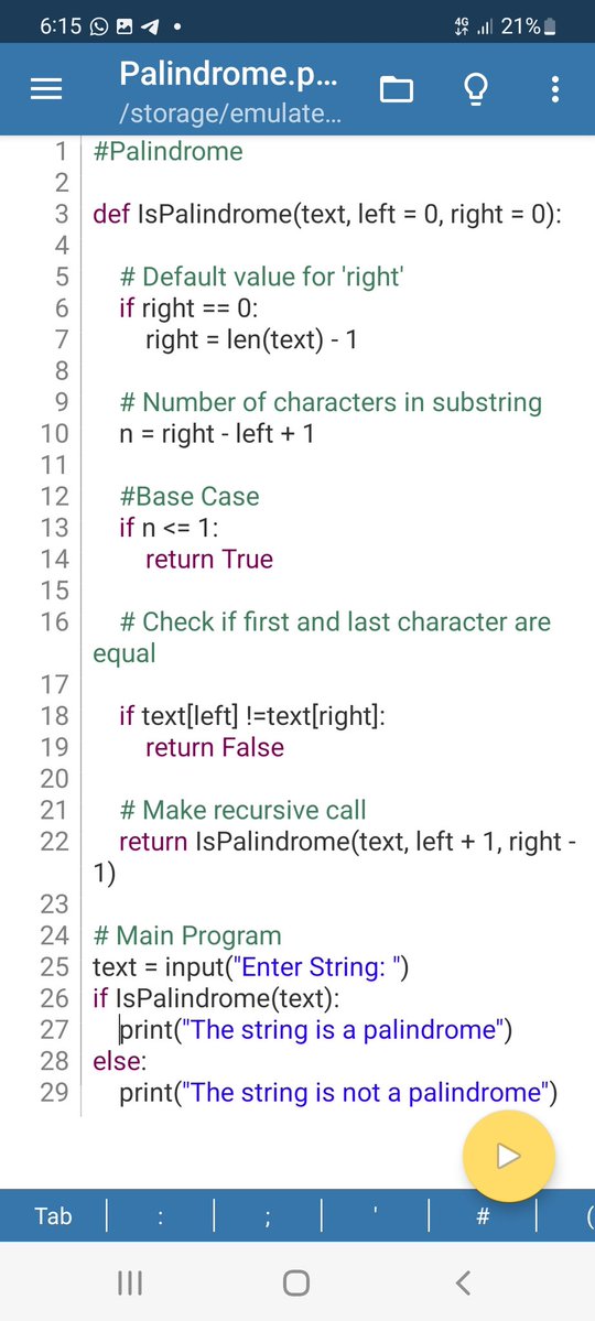 rodexchangefx's tweet image. Ever wonder if a word reads the same forwards and backwards? My new Python snippet finds out! Simple logic, powerful result. What's your favorite palindrome? Racecar? Level?
#CodeLife #Programming #PythonCode