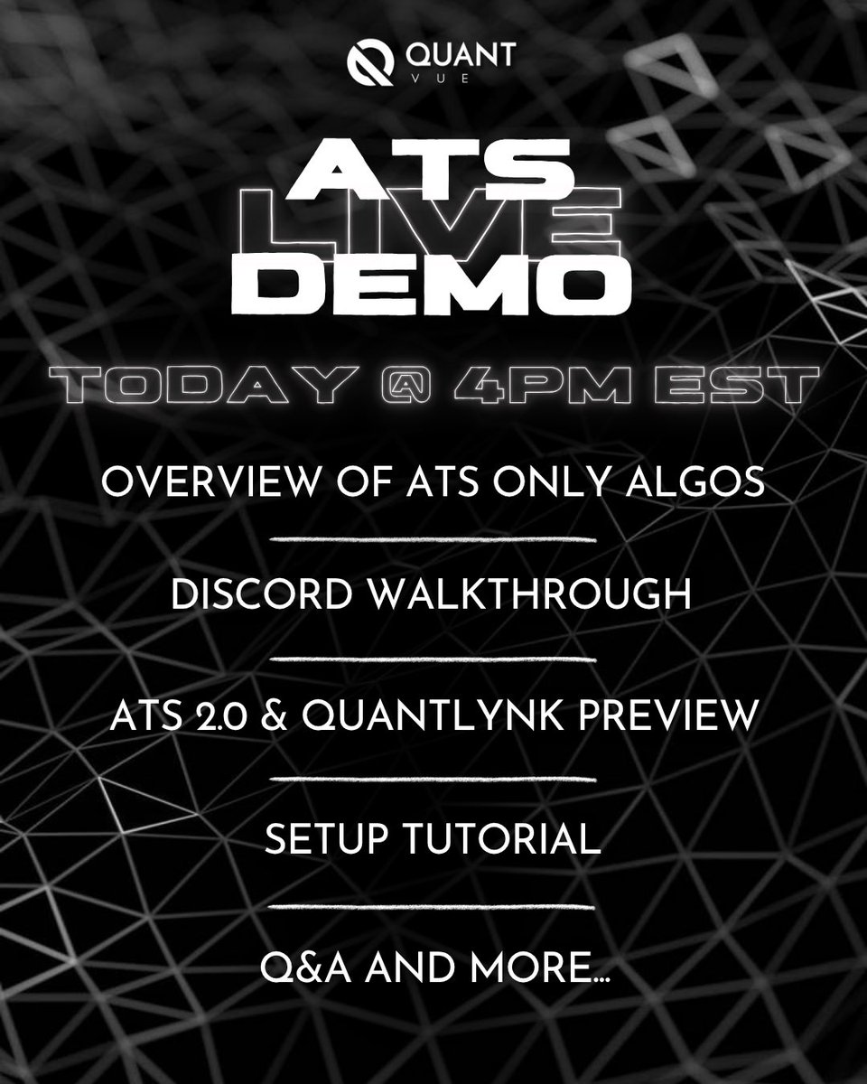 getquantvue's tweet image. Join our free live Automated Trading Suite demo today @ 4pm EST ➡️ calendly.com/jose-quantvue/…
