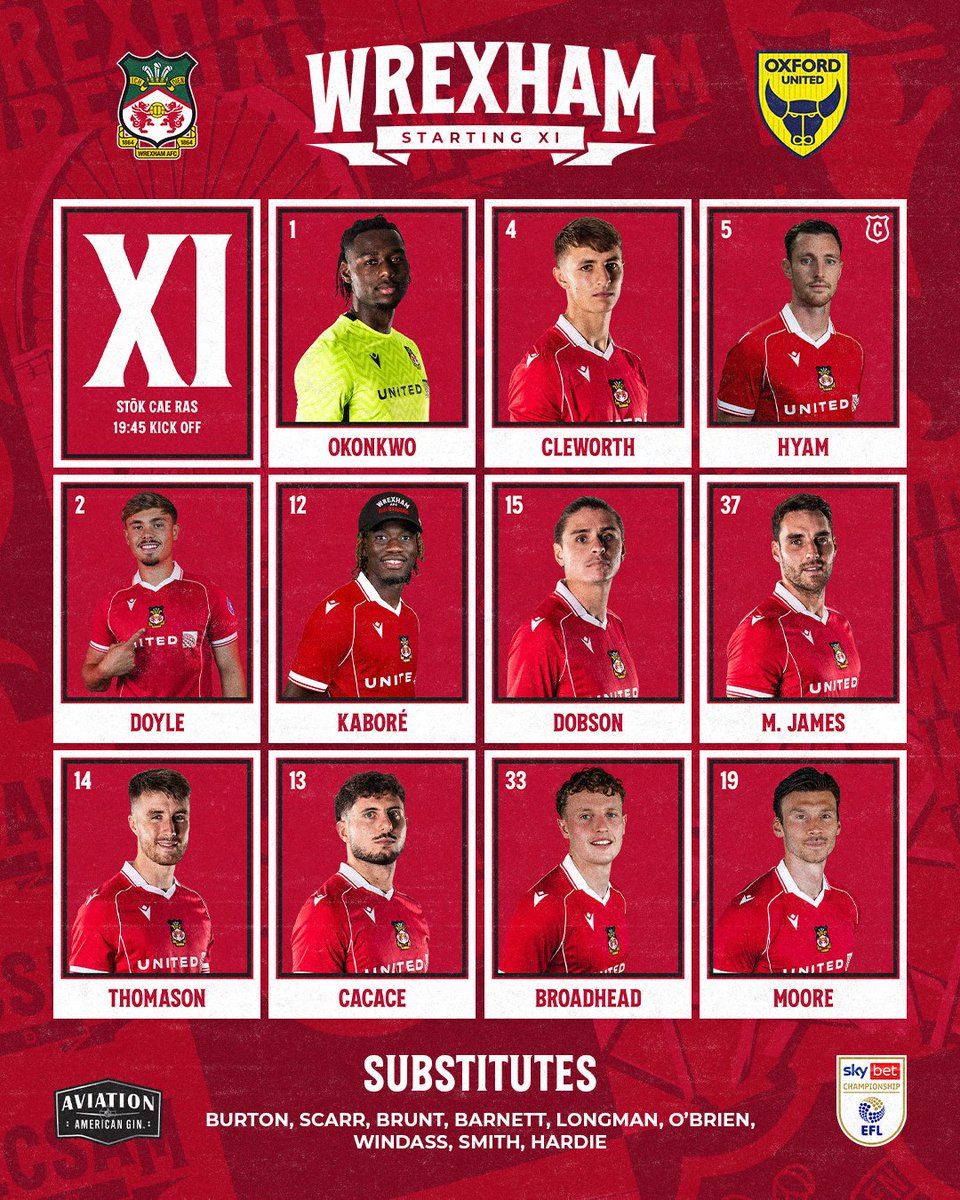 Wrexham_AFC's tweet image. Your line-up for this evening&apos;s clash at the STōK Cae Ras ✊

🔴⚪ #WxmAFC