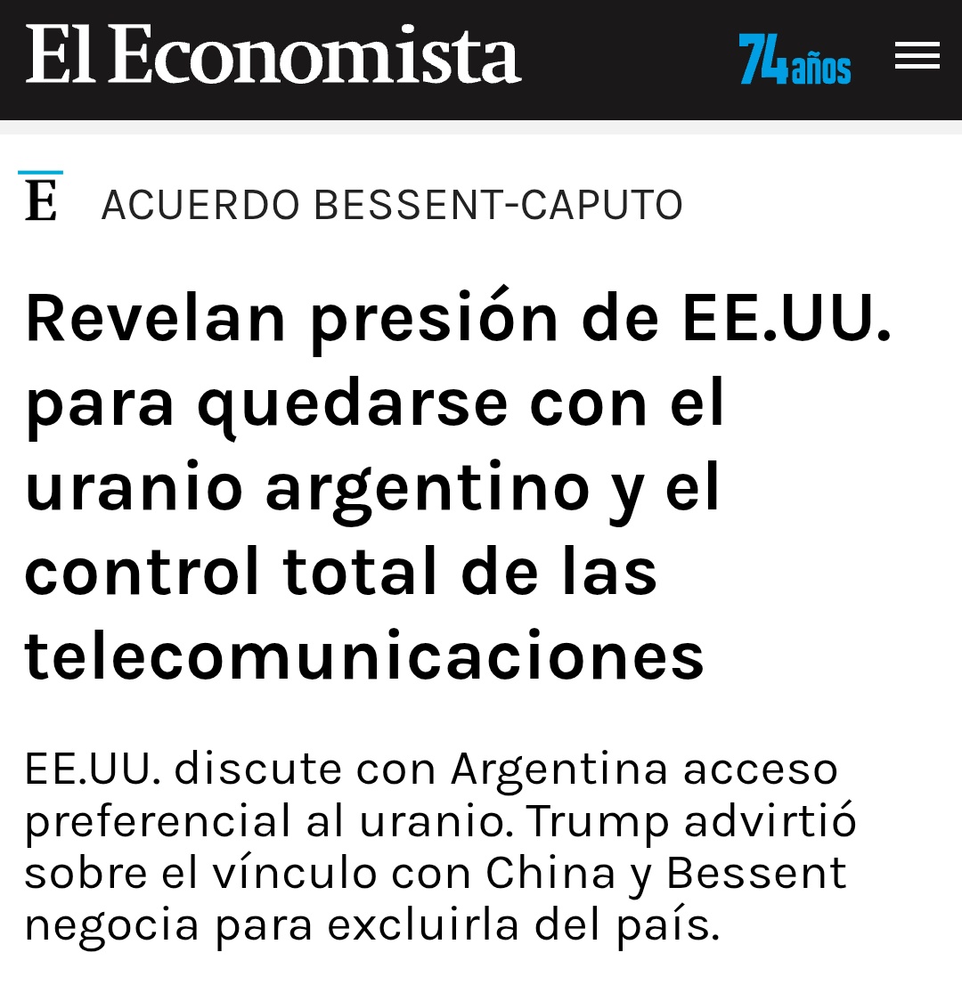 ¿Cómo era eso de que EE.UU. no había pedido nada a cambio del apoyo del Tesoro a la campaña de Milei? 

Milei y Caputo le quieren entregar el país a una potencia extranjera. Quieren que seamos una colonia.

Estas cosas también se votan el domingo 26 de octubre 👇👇