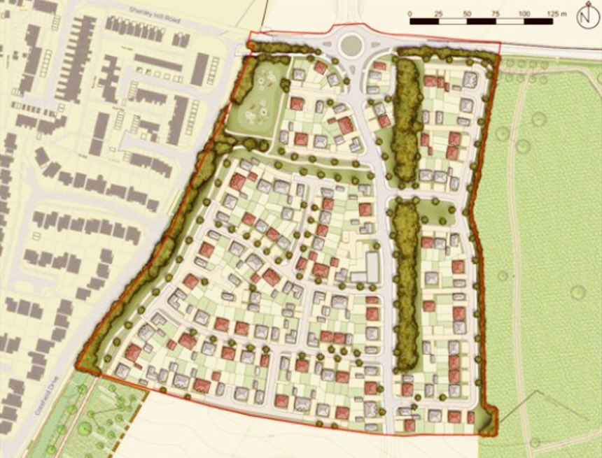 MarkVersallion's tweet image. I couldn’t stop 215 new homes – no one could as it was in the Local Plan years ago – I did successfully argue for a construction lorry ban through Leighton Buzzard and Heath &amp;amp; Reach.
Known as ‘land north of Chamberlain’s Barn’, south of Shenley Hill Rd; 400m west of the tidy tip