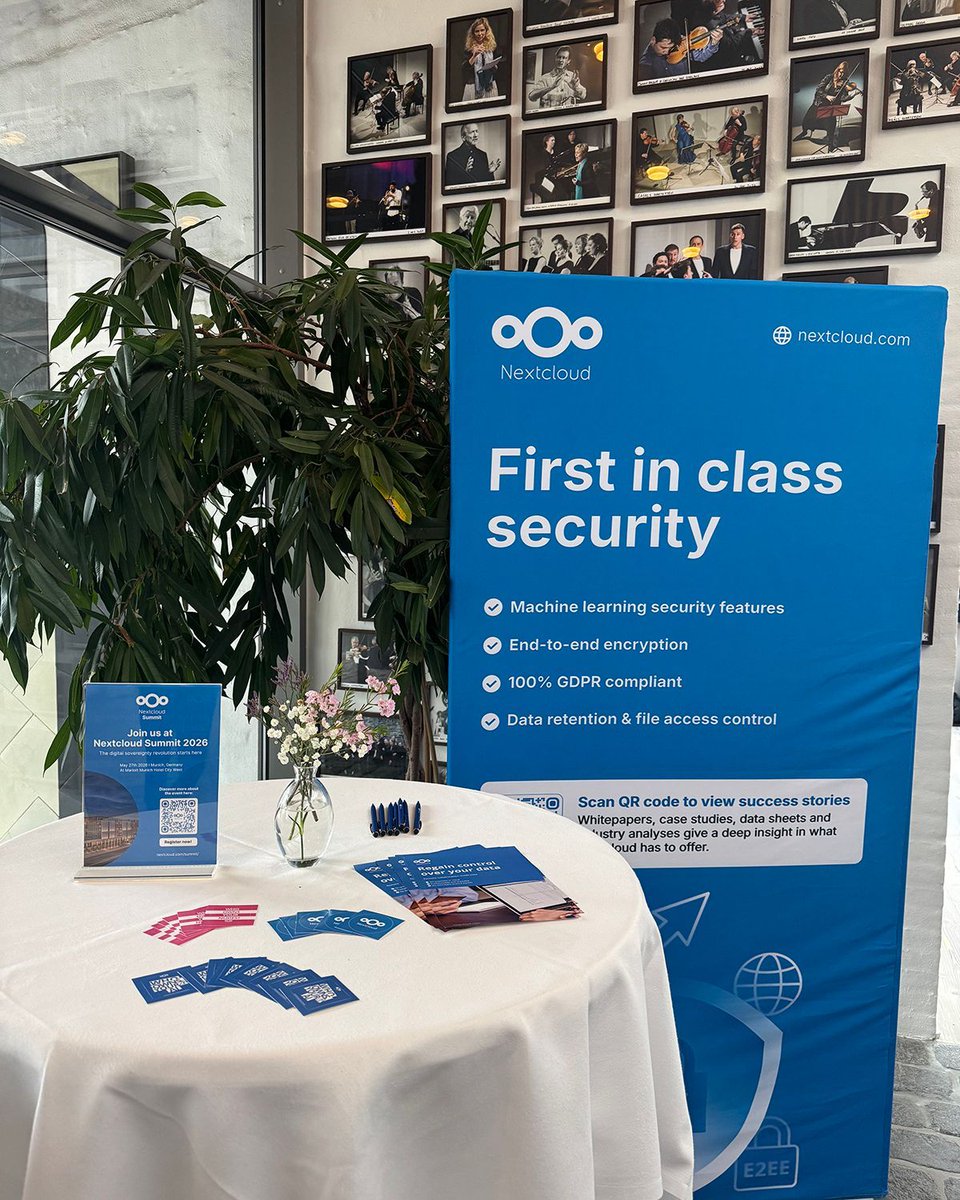 Nextclouders's tweet image. Our first #Nextcloud Enterprise Day in Denmark was an instant hit! 🇩🇰 

Talks, showcases, conversations, and now a relaxed soirée in the company of our customers, partners, and enthusiasts from the Nordics and beyond. ✨ 

Thank you, everyone, for joining us!