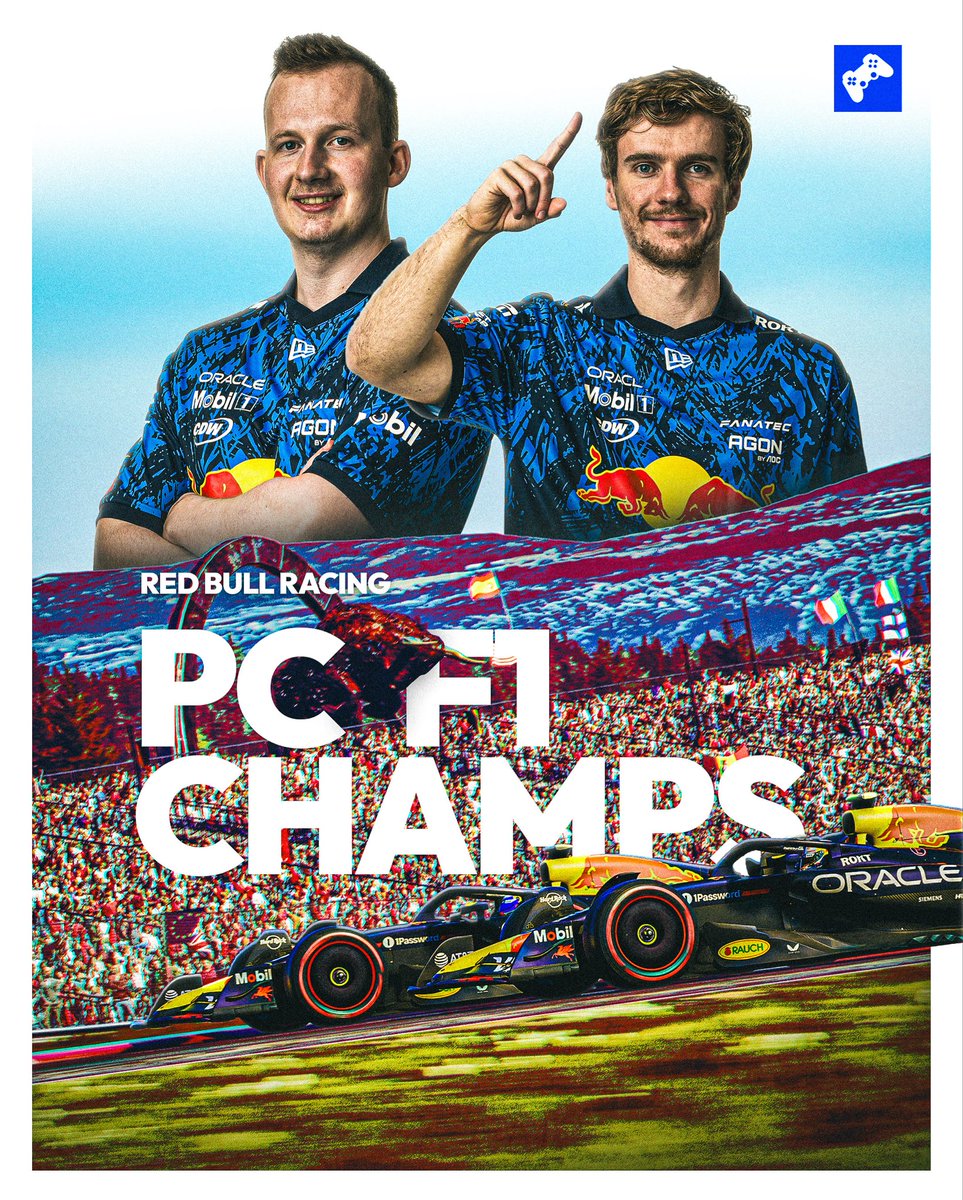 PremierSimGL's tweet image. TEAMS’ CHAMPIONS 👏 

@redbullsimrace secure the title with two races to go in Mexico! 🇲🇽 

Congrats to @jarno_opmeer &amp;amp; @frederasmussen_ on a dominant season 👊 

#PSGLS40