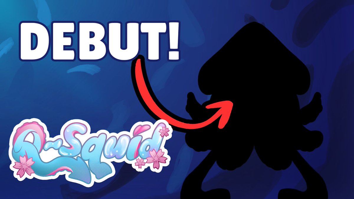 QSquid's tweet image. In roughly 24 hours I&apos;ll be going live on both Twitch and YouTube with my debut!
#VtuberEN #VtuberDebut #Squid