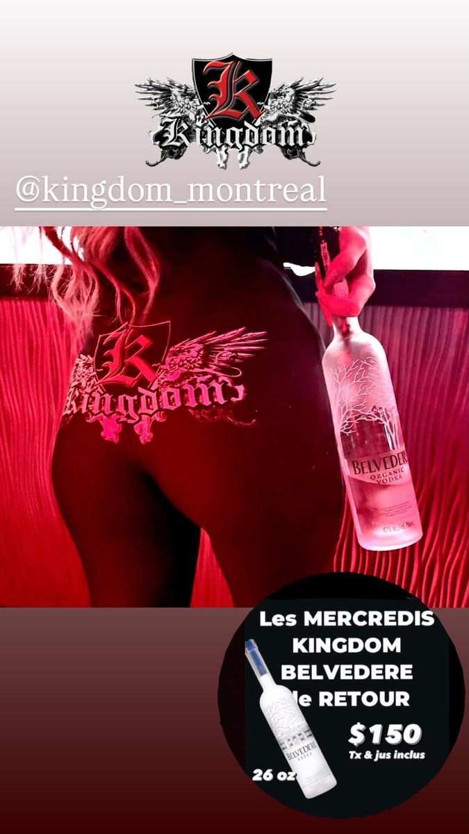 KingdomMontreal's tweet photo. Ce soir! KINGDOM BELVEDERE 26oz $150 taxes incl. https://t.co/Y5tgusje74