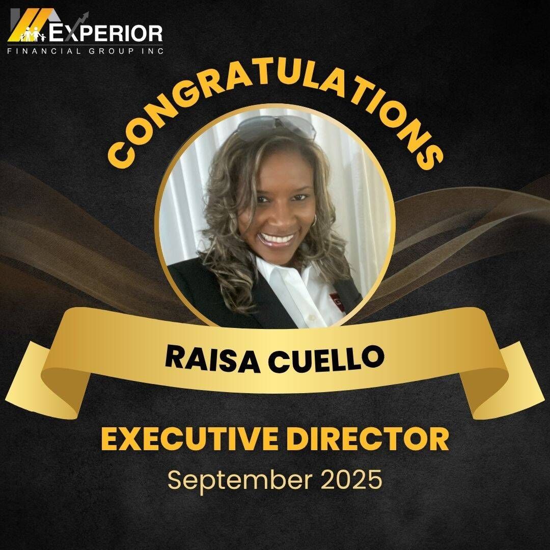 _Experior_'s tweet photo. 👏Congratulations to Raisa Cuello for achieving the Executive Director milestone at Experior Financial Group!

Over the past five months, Raisa has helped 35 families make informed financial choices.

Read more in our blog: https://t.co/0RUgqCfpuA

#Experior #ExecutiveDirector https://t.co/bFgKowOl2P