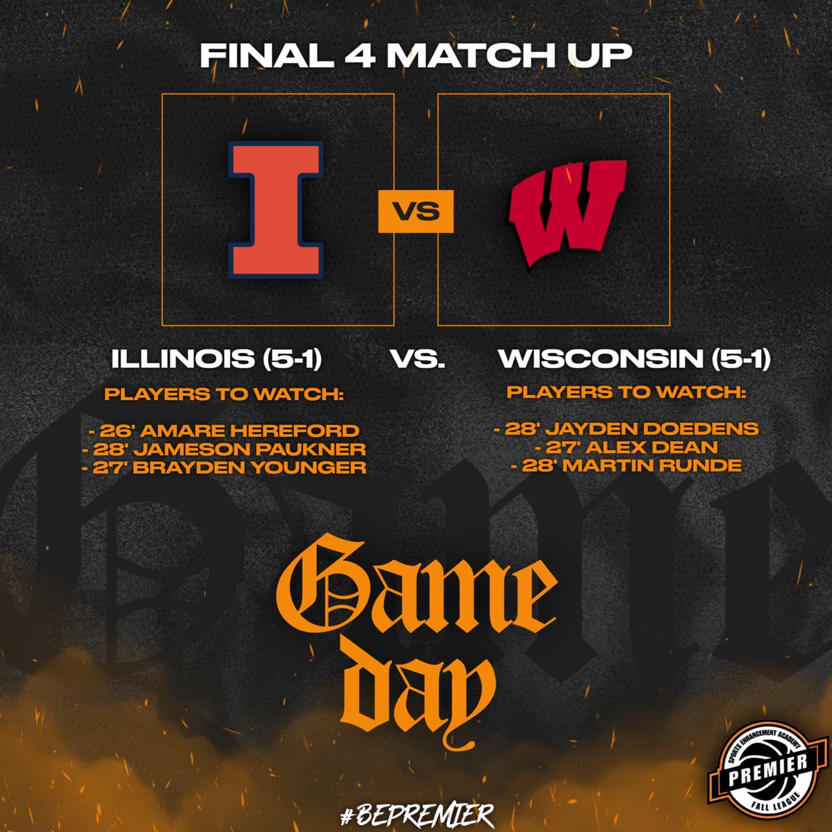 🚨FINAL 4🚨

Check out the Final 4 Match Ups for tonight’s Boys Premier League Session II Championship Wednesday‼️

Players to Watch listed‼️

<a href="/BallerTV/">BallerTV</a> • ballertv.com/events/premier…

#BePremier