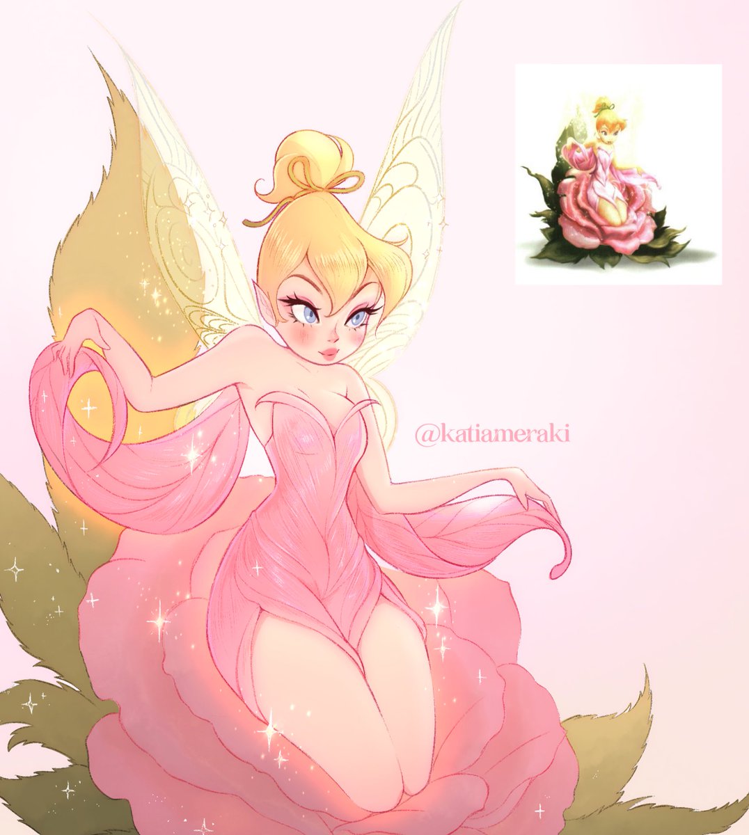 Tinkerbell old promo art study 🌺✨