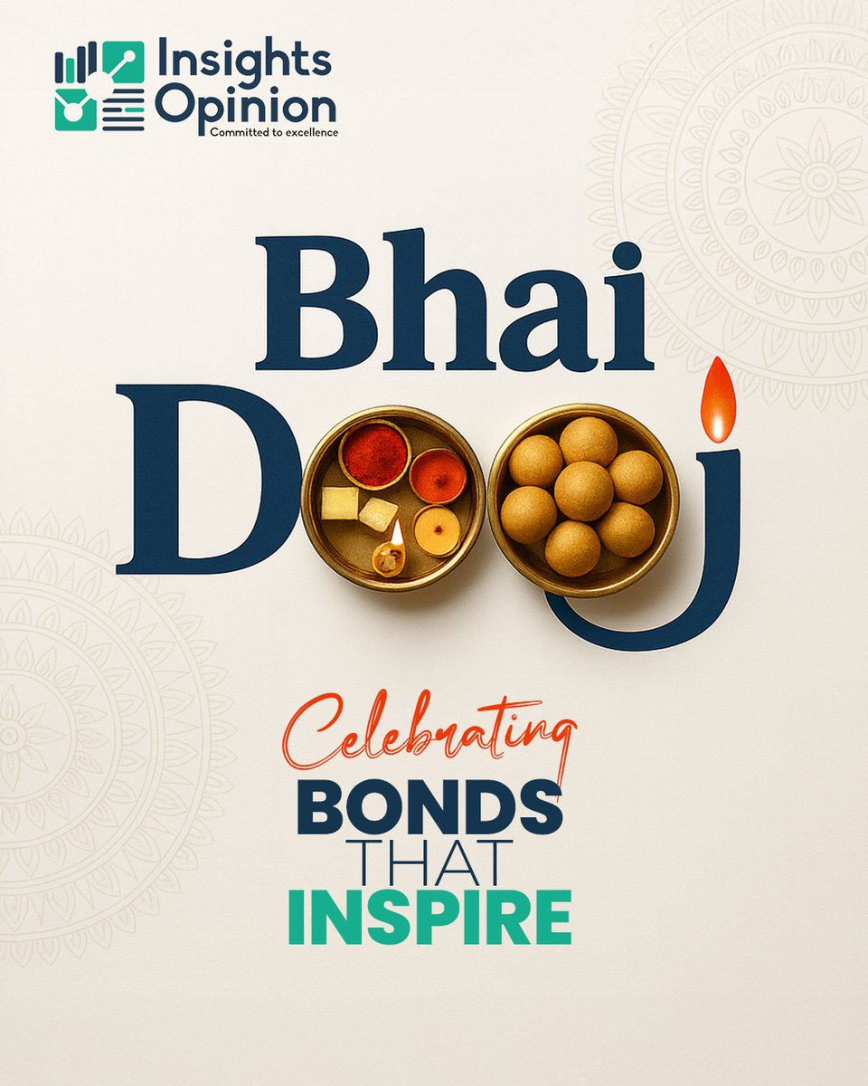 insightsopn's tweet image. Here’s to the relationships that inspire excellence — Happy Bhai Dooj! 🌸

#HappyBhaiDooj #InsightsOpinion #BhaiDooj #FestivalOfBonds #TogetherWeGrow #MRX #MarketResearch