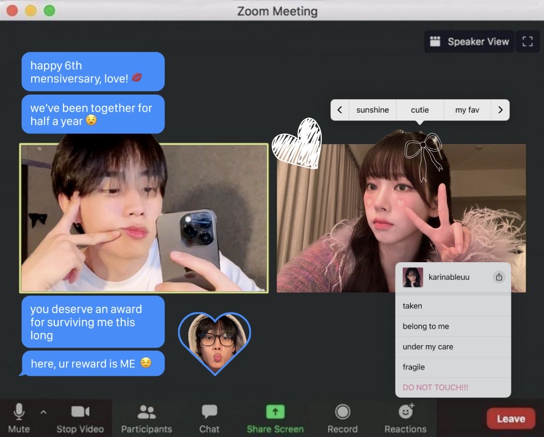 sunwoorp's tweet photo. happy 6 months to us 🫶
get ready for more months of annoying and loving each other 🤪 https://t.co/MsGAVbxYZe