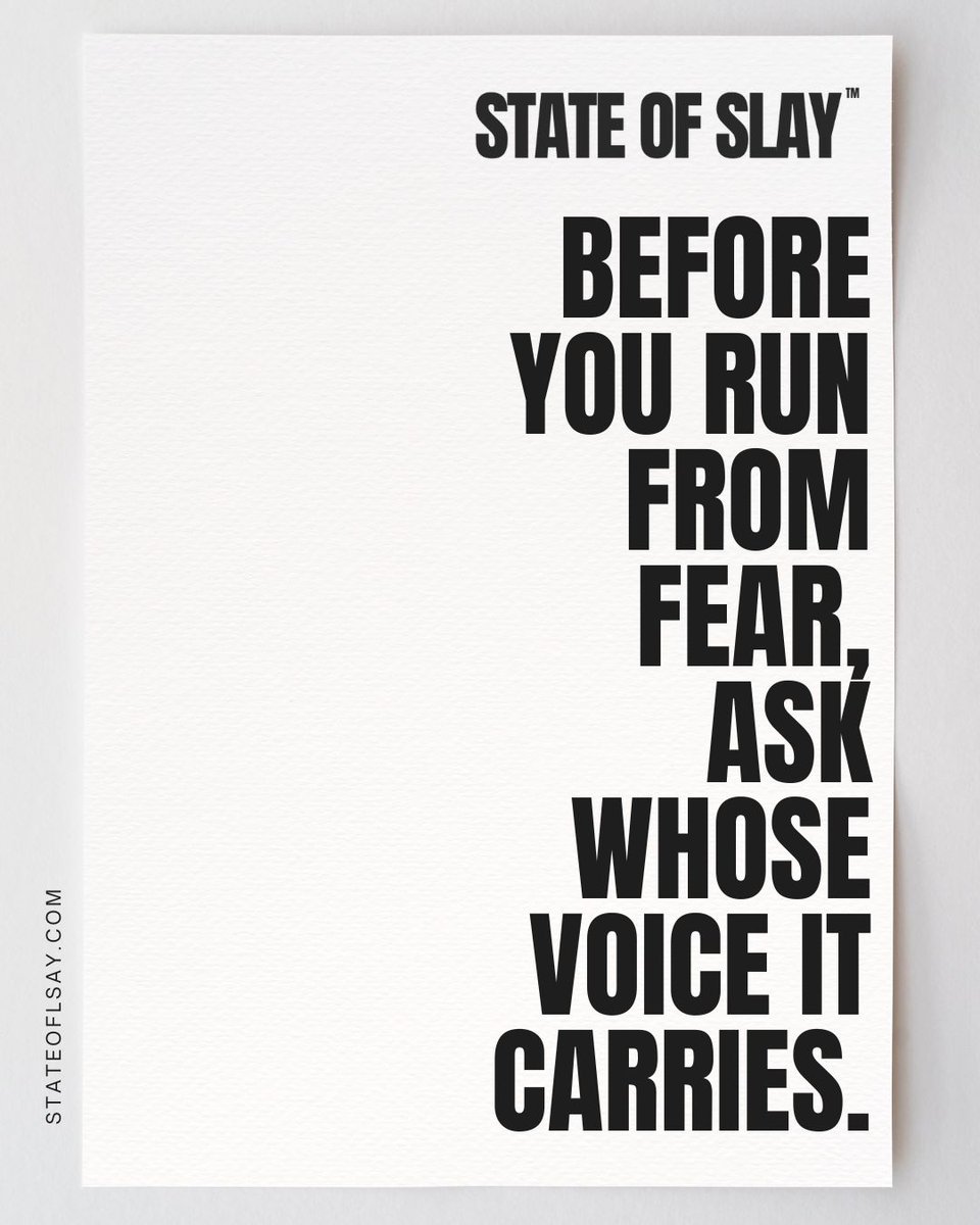 state_of_slay's tweet photo. Not every fear belongs to now. 🌙

Some are echoes of old pain,
pretending to protect you.

Breathe first.
Then decide what’s real.

Read more: https://t.co/QqMVaerTRm

#StateOfSlay #SlaySay #RealTalk #MentalHealthMatters #SelfLoveJourney #BraveNotPerfect #SlayYourWay #SlayOn https://t.co/gRAaQYUsvL
