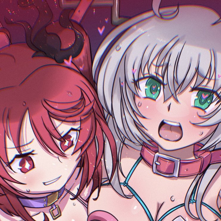 ファンティアに投稿しました!「コミッション クー子xニャル子」 https://t.co/0T9eUNpaXh 