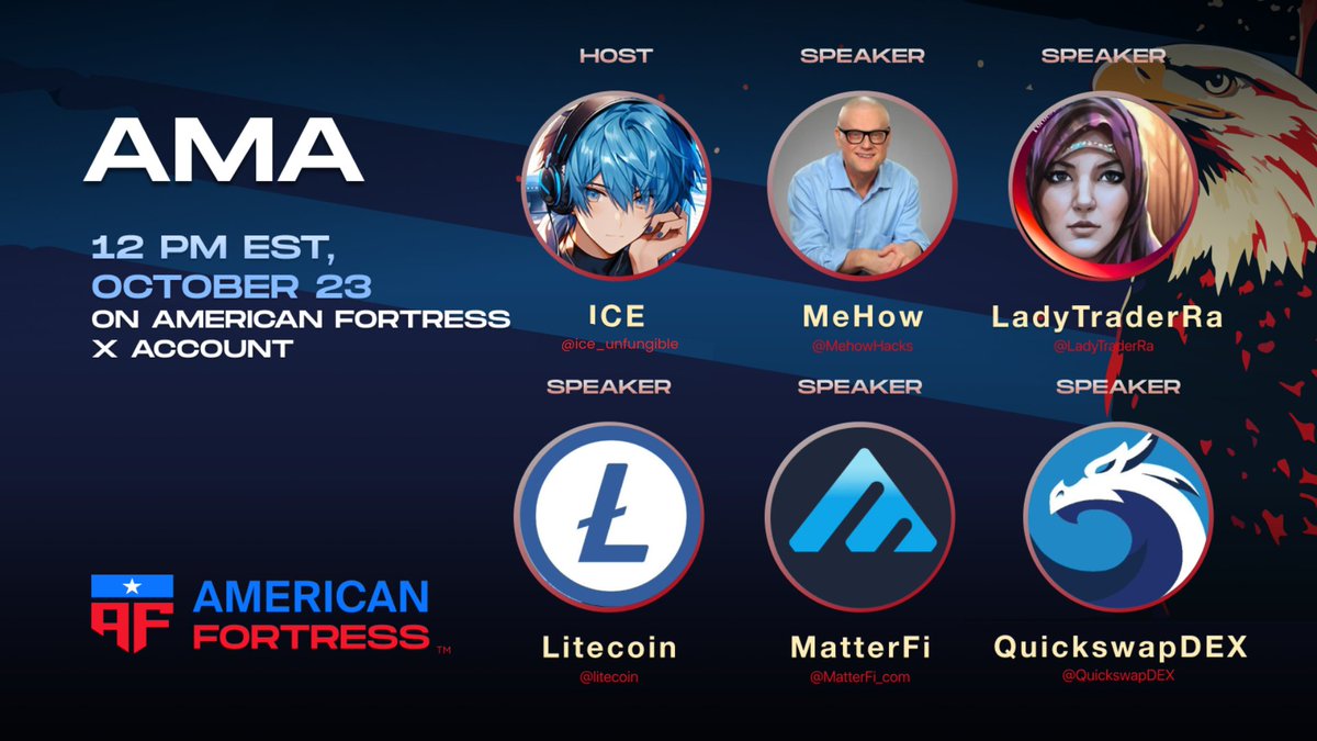 🎙️ AMA Incoming!

AI isn’t just writing code, it’s writing scams.

Join <a href="/ice_unfungible/">Ice</a>, <a href="/MehowHacks/">Mehow</a>, <a href="/LadyTraderRa/">LadyTraderRa</a>, <a href="/litecoin/">Litecoin</a>, <a href="/MatterFi_com/">MatterFi</a> &amp; <a href="/QuickswapDEX/">QuickSwap 🐲 DragonFi 2.0</a> to uncover how AI is changing crypto security.

📅 October 23
🕛 12 PM EST
Hosted on <a href="/Americanfort_io/">AmericanFortress</a>

Set your reminder