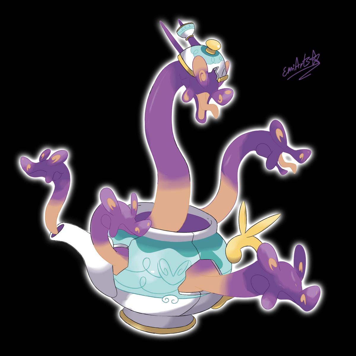 Hydrageist!

A fusion between hydrapple and polteageist!

#Pokemon #pokemonfanart #PokemonLegendZA #PokemonZA