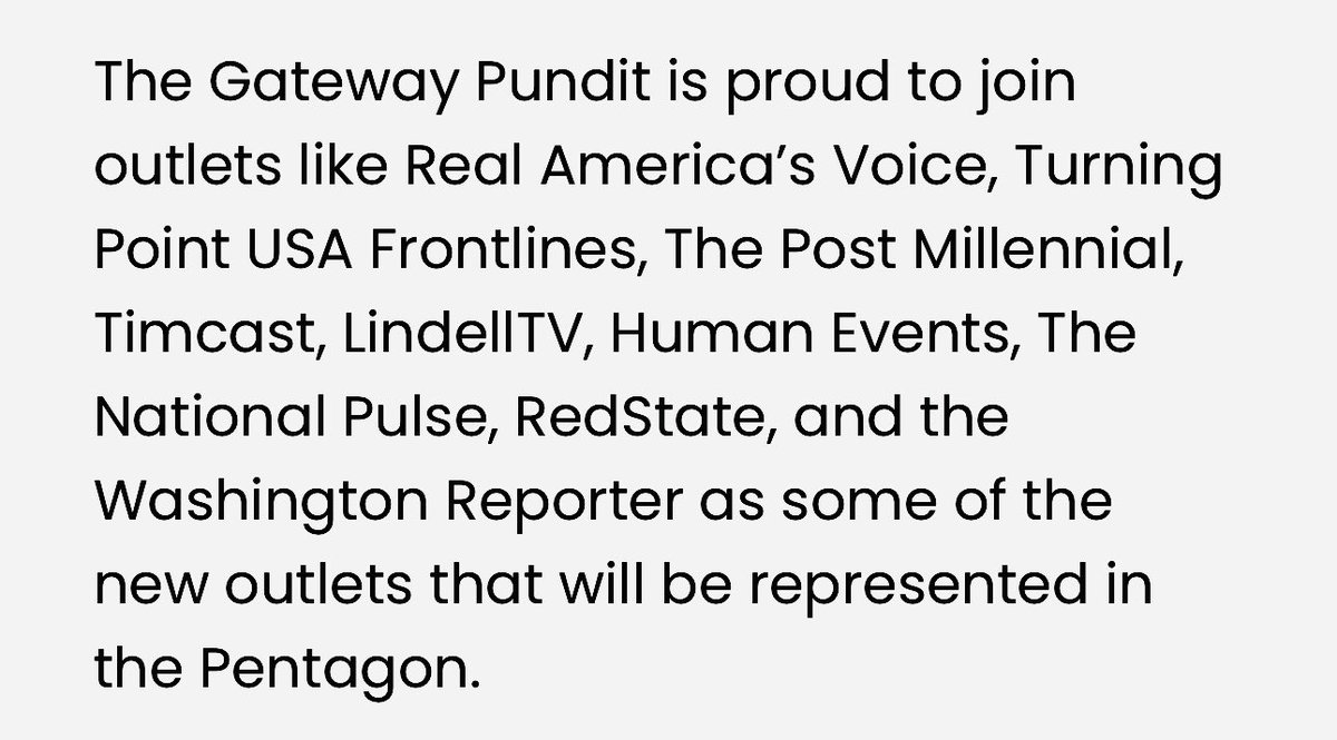 It looks like the new Pentagon press corps has come together.