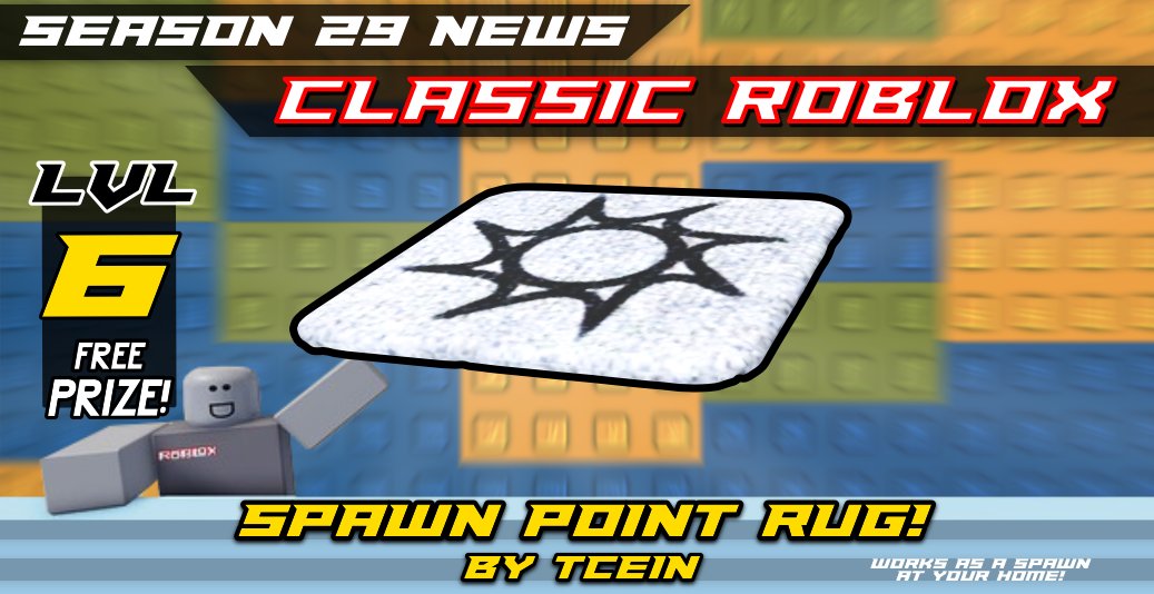 badimo's tweet image. [Tweet 2 of 3] Loading...
Season 29: Roblox Classic / Coming Friday

💣 LVL 6: Working Spawn Rug! By @tceinreal!
💥 *LVL 7: Bloxxer Drift! By @Ocean1xs_!
💣 LVL 8: Stud Skin! By @Ickleon37!
💥 *LVL 9: Bloxxer Launcher! By @_DuneTune_!

[Tweet 2 of 3] Loading...