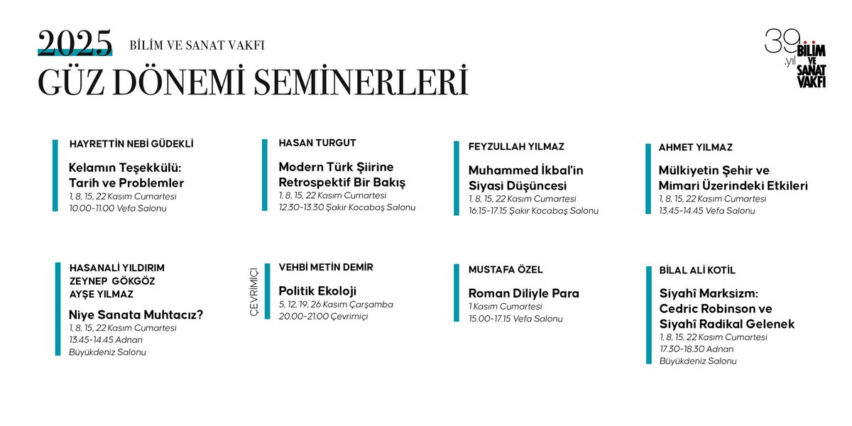 Bilim ve Sanat Vakfı tweet media