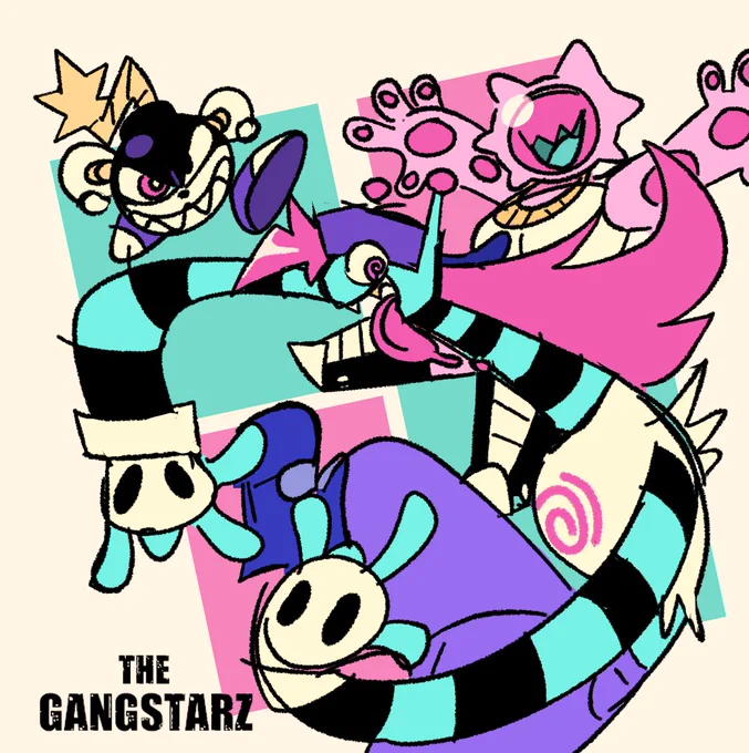 introducing theGANGSTARZ a lower ranked gang of aliens that like to cause trouble around Titan City tho if you know how to fight em off they're not a big deal
