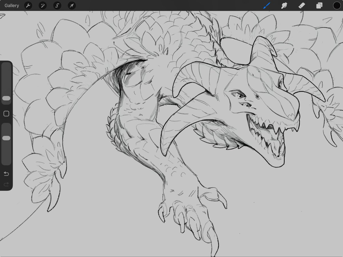 Doing a dragon inspired by killer whale skulls and Jacob sheep!