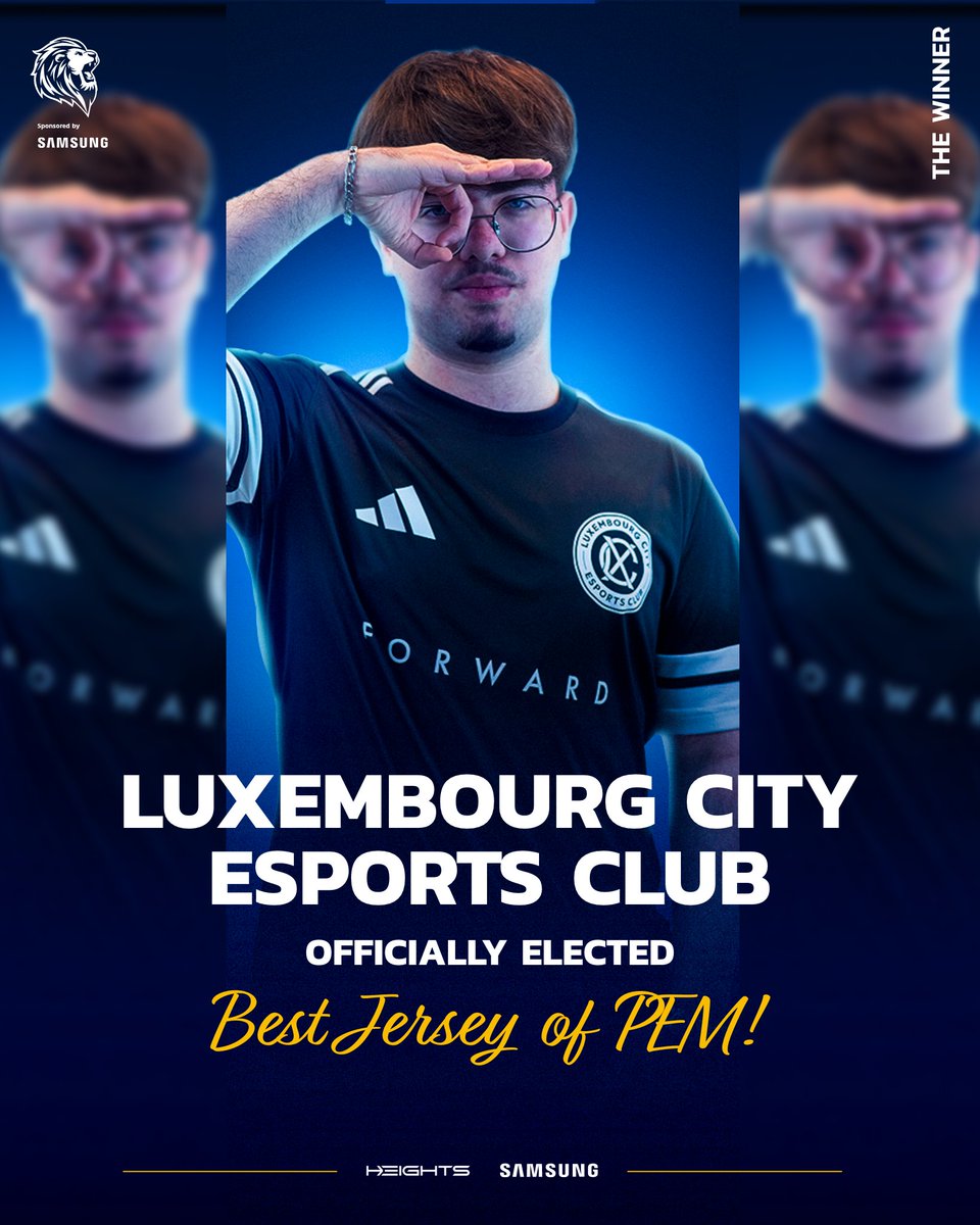 PEM_lux's tweet image. The fans have spoken — Luxembourg City Esports wins the Best Jersey of PEM! 🔥

What an incredible final! RelyOn gave everything in the battle, but the LXC community proved unstoppable till the end.

🏆 Final results:

🟢 @LXCityEsports – 188 votes (58%)
🔵 @RelyOnEsports – 136…