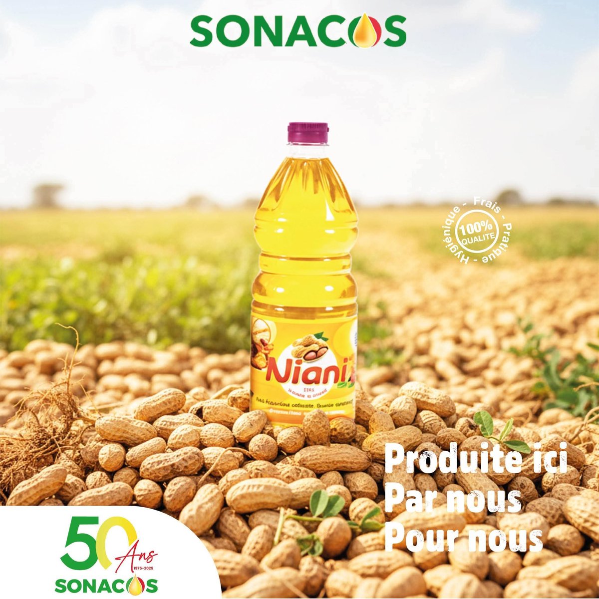 SonkoDiego74900's tweet photo. Niani, une fierté bien sénégalaise 💛
100 % locale, saine et pleine de saveur
#Niani #SONACOS #senegal #50ans https://t.co/H4dKLZ2n0u