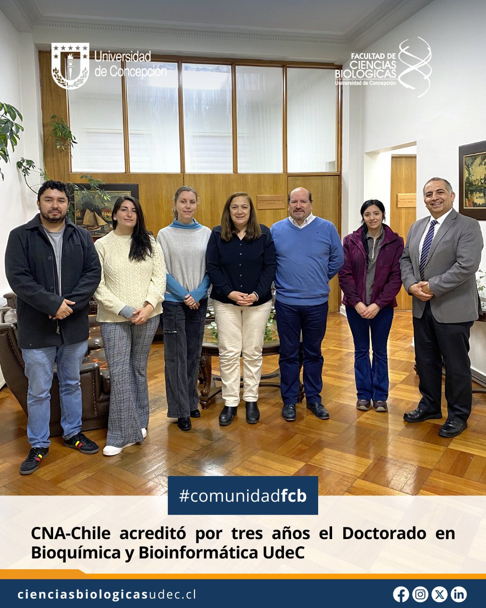 #ComunidadUdeC 🤩 ¡Nuestro Doctorado en Bioquímica y Bioinformática obtuvo acreditación por 3 años! 🙌

Noticia completa en cienciasbiologicasudec.cl