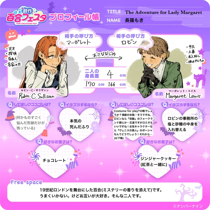 プロフィール帳をいただいたので、19世紀に送って書いてもらいました!
(2枚目は送ったら喜びそうだな〜と思いらくがきです)
 #創作百合フェスタ 